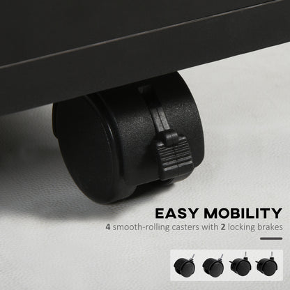 Compact Mobile File Cabinet with Shelf and Drawer