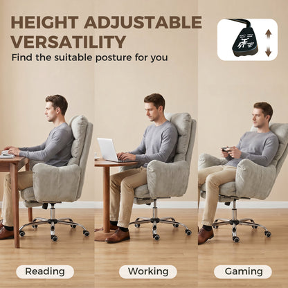 Chaise de bureau ergonomique inclinable avec repose-pieds — photo 7