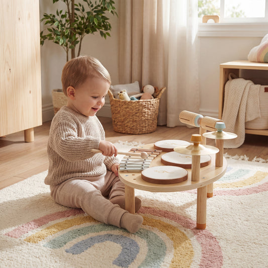 4-in-1 Toddler Wood Music Station