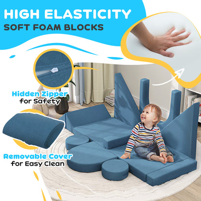 Sofá modular infantil de 12 piezas, resistente y divertido