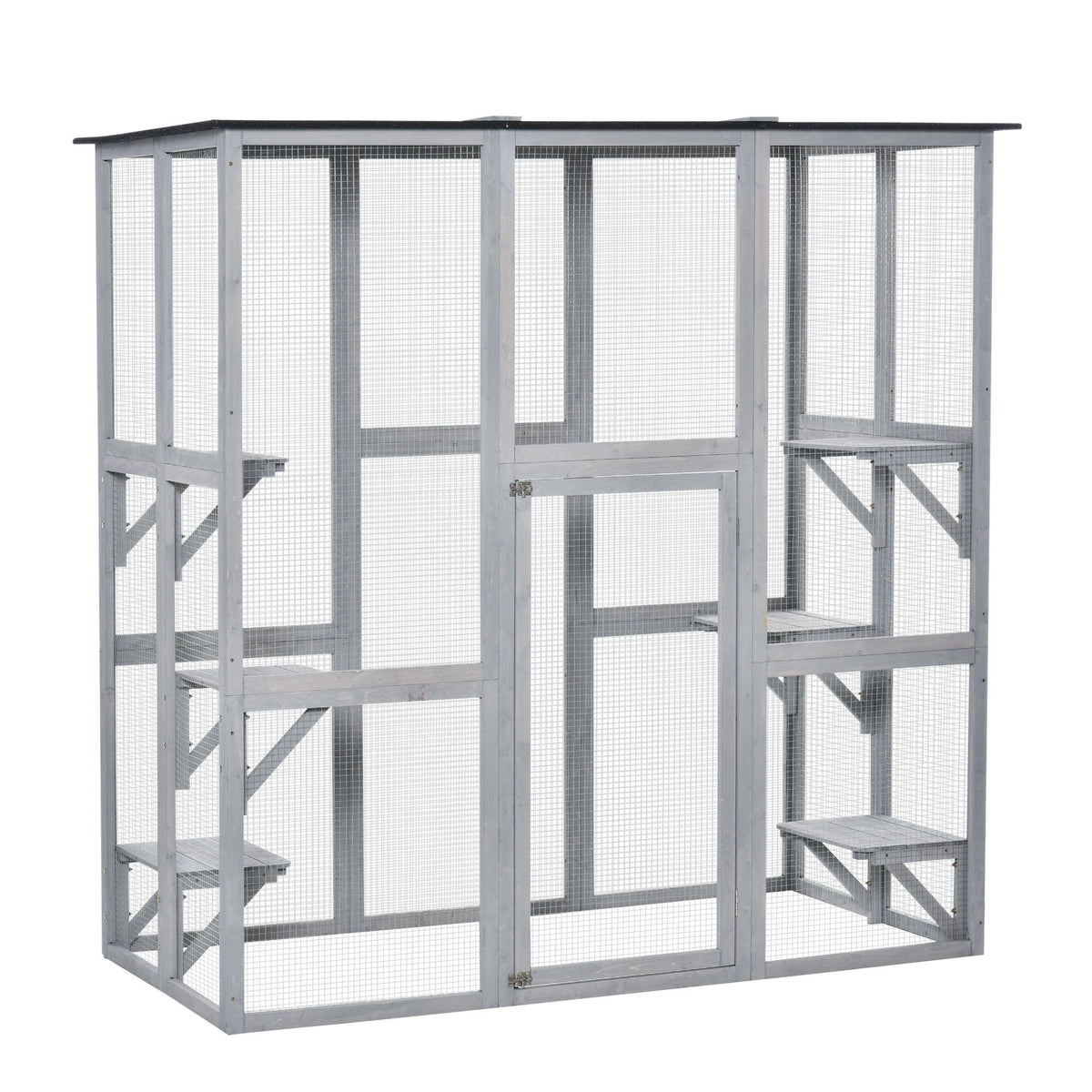 Outdoor Cat Enclosure with 6 Platforms