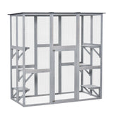 Outdoor Cat Enclosure with 6 Platforms