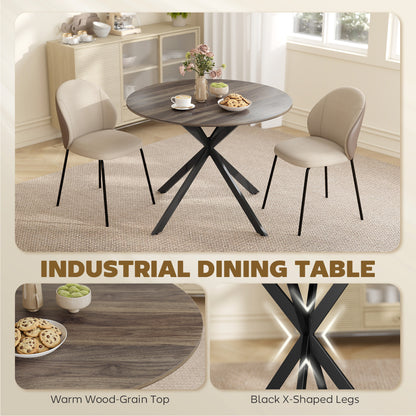 Round Kitchen Table 40 inch — black