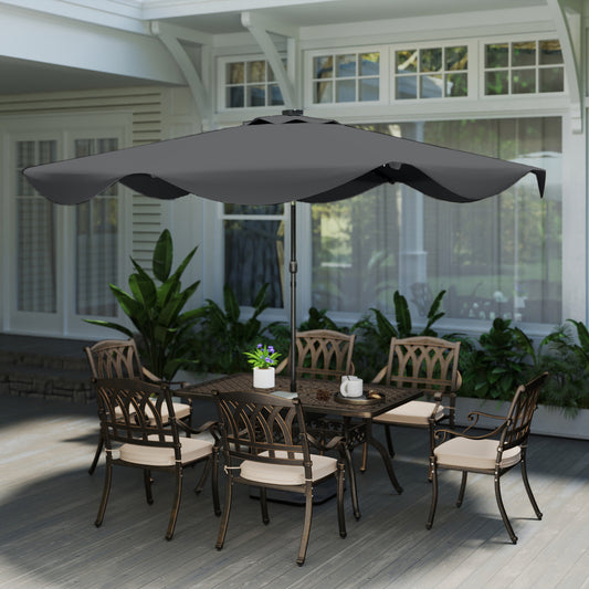 Solar LED Tilting Patio Umbrella 10 x 10 ft