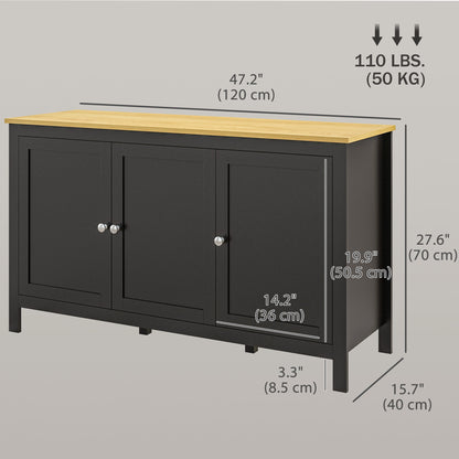Sideboard buffet cabinet with doors and adjustable shelves