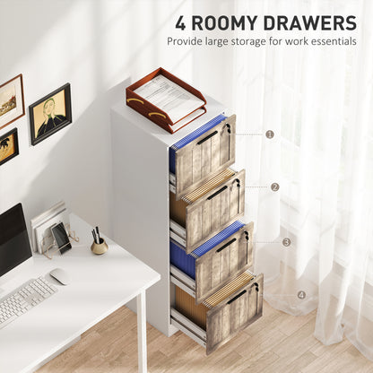 3-Drawer Farmhouse Filing Cabinet with Lock