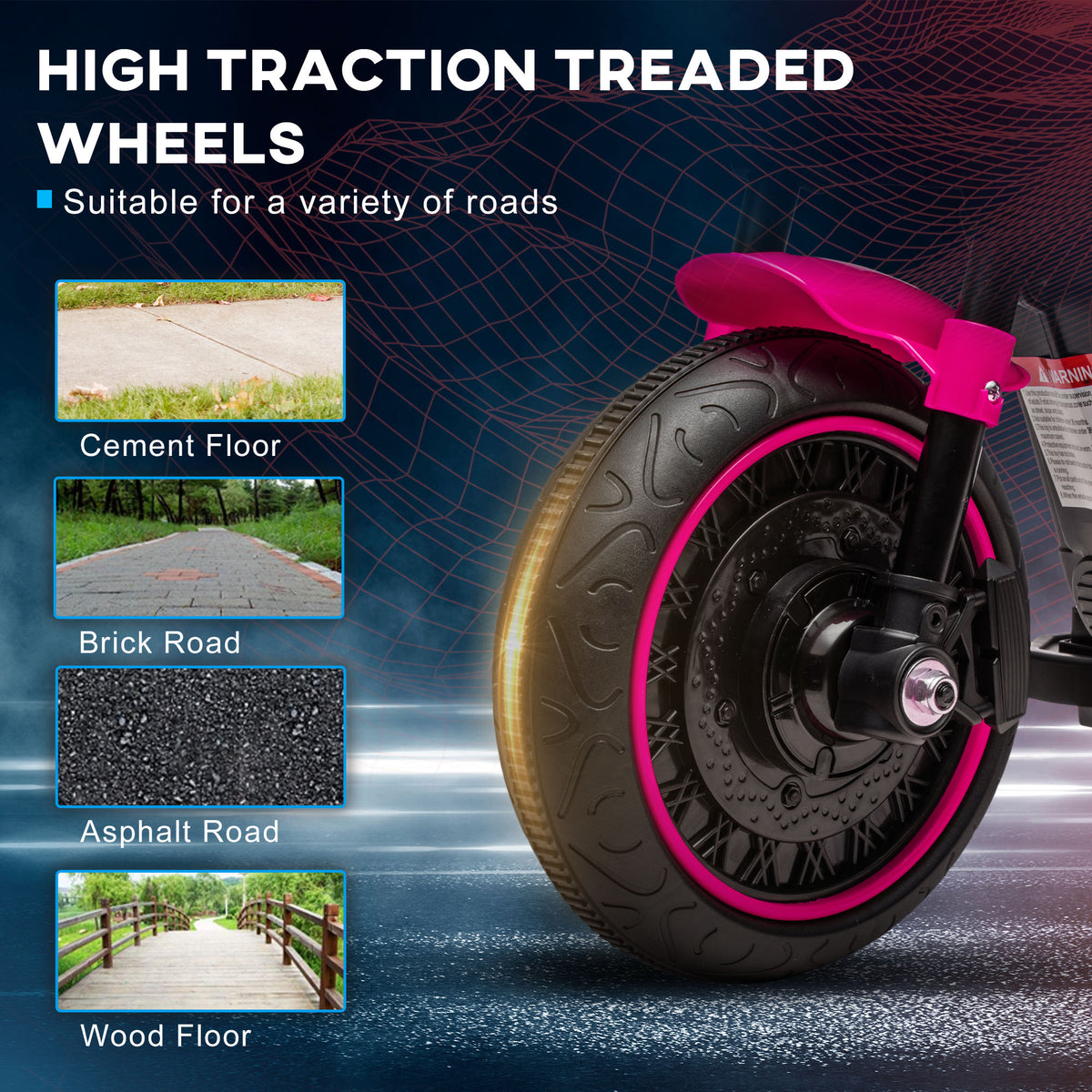 Electric Motorcycle Kids 6V with Training Wheels