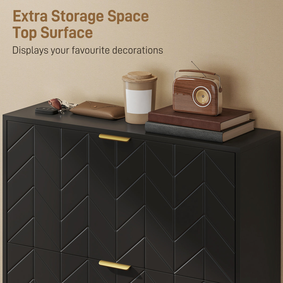 Shoe Cabinet 3 Flip Drawers 18–24 Pairs Storage