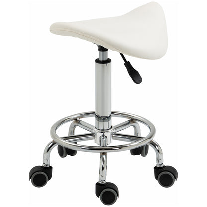 Ergonomic Rolling Salon Saddle Stool