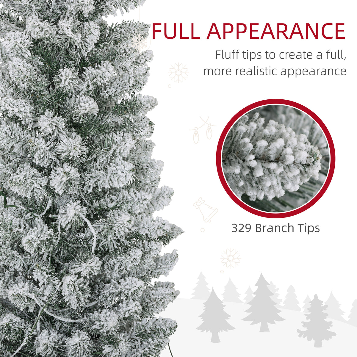 Artificial prelit pencil Christmas tree