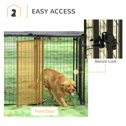 Outdoor dog kennel lockable playpen