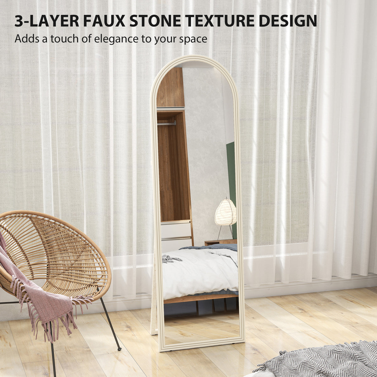 Arched Full Length Standing Mirror 64 inches