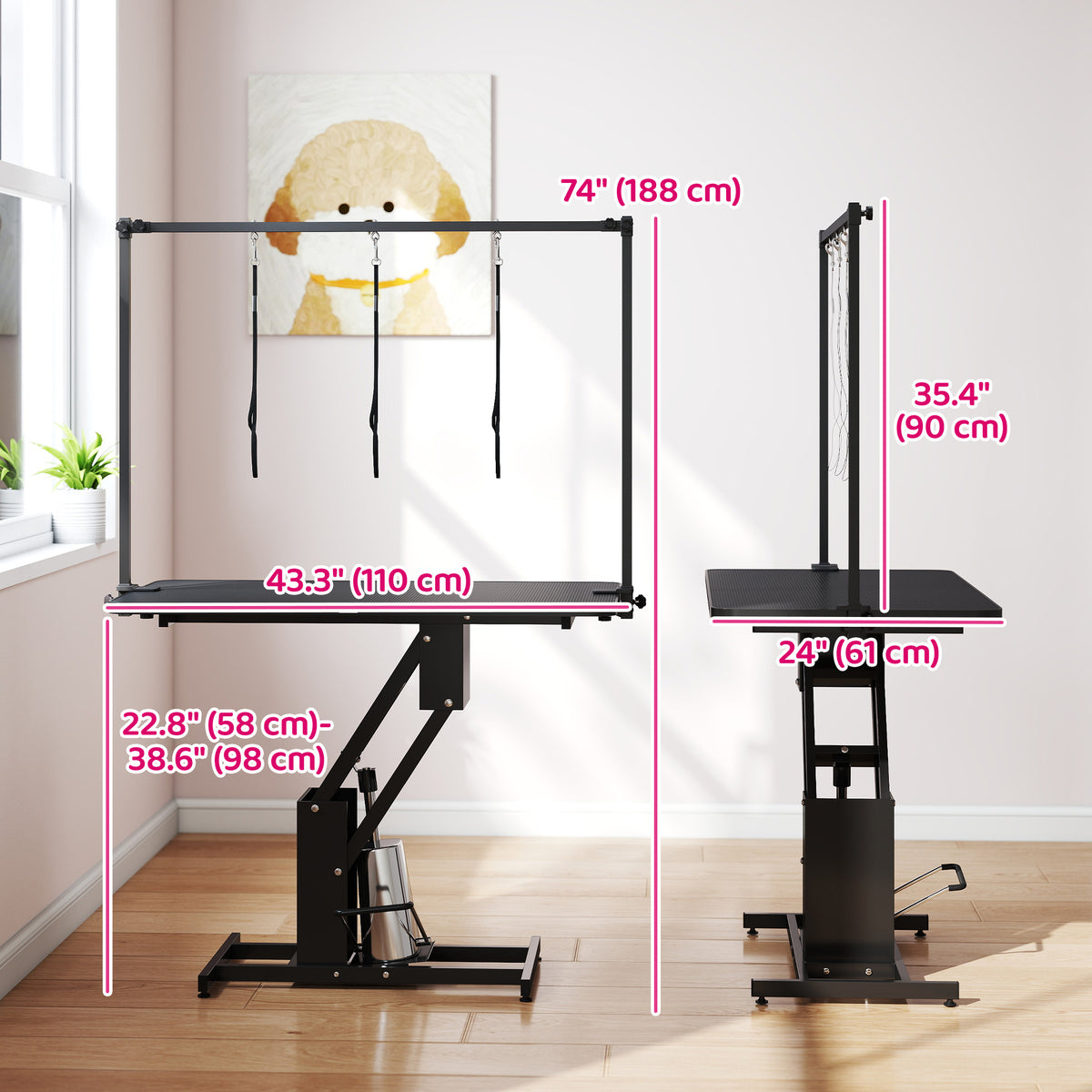 Hydraulic Z-Lift Dog Grooming Table