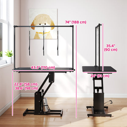 Hydraulic Z-Lift Dog Grooming Table