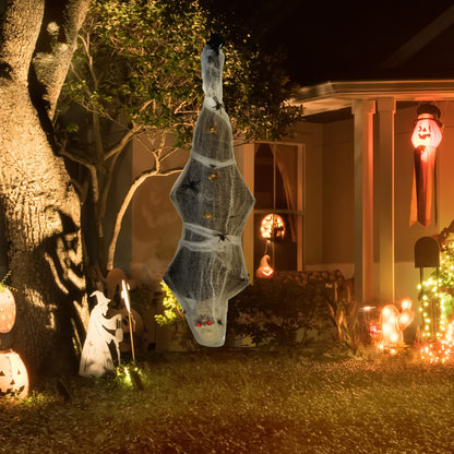 Momia colgante animada con telaraña — Halloween