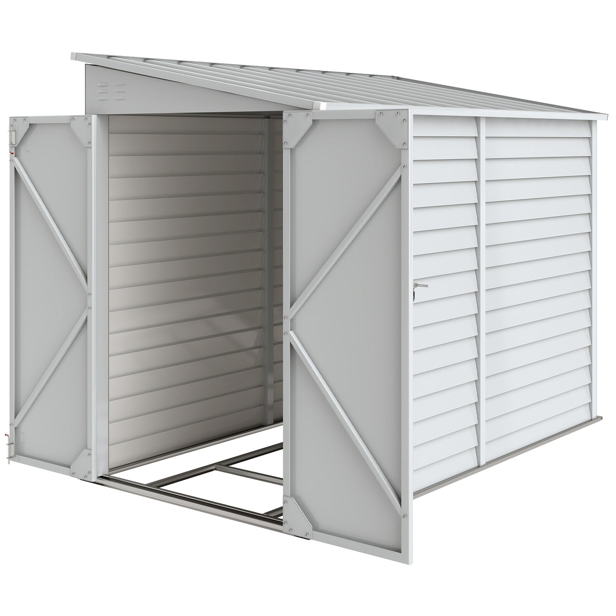 Galvanized Steel Storage Shed 4.6 x 9 ft