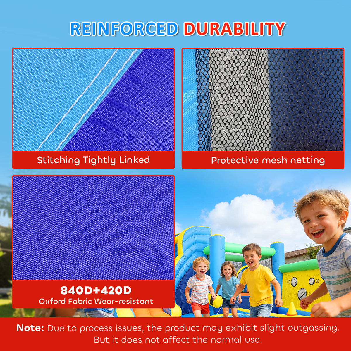 Bouncy Castle for Kids with Slide and Pool