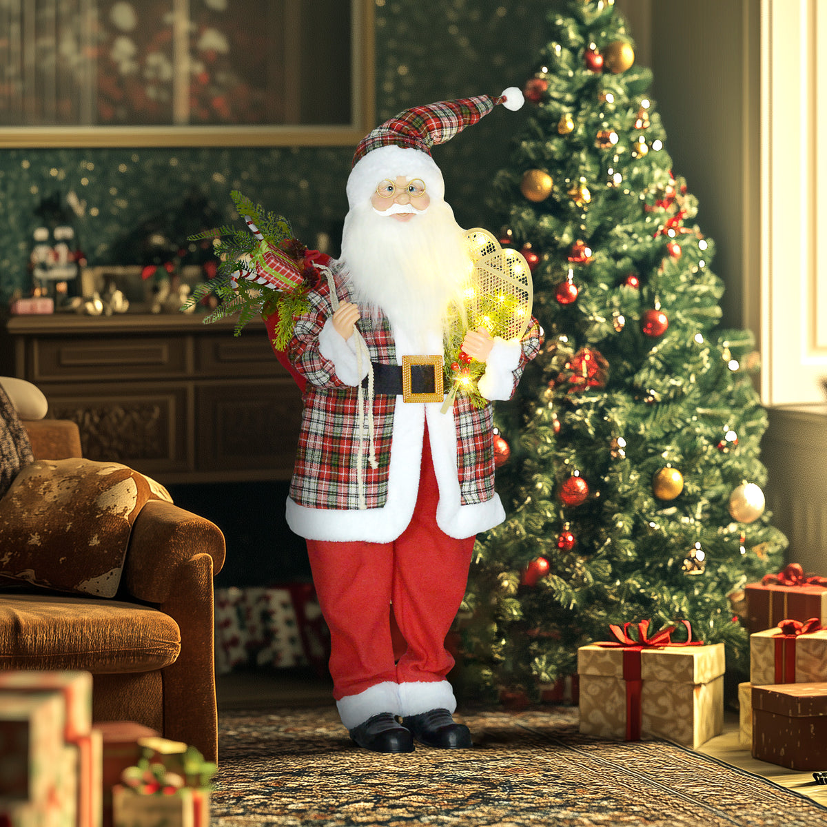 Life Size Animated Singing Dancing Santa 120cm