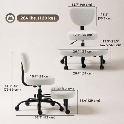 Ergonomic cross-legged swivel office chair