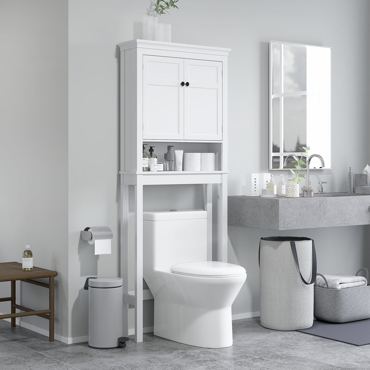 3-Tier Over Toilet Bathroom Storage Cabinet