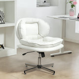 Wide armless tilting office chair