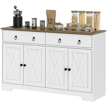Aparador de cocina 4 puertas barniz 2 cajones madera