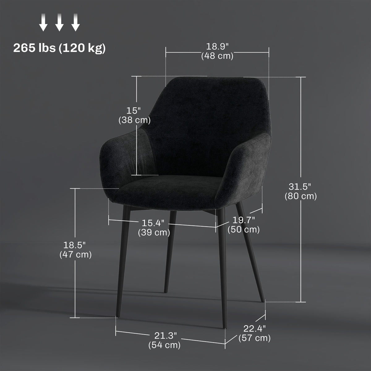 Sillas de comedor de terciopelo, lote de 2