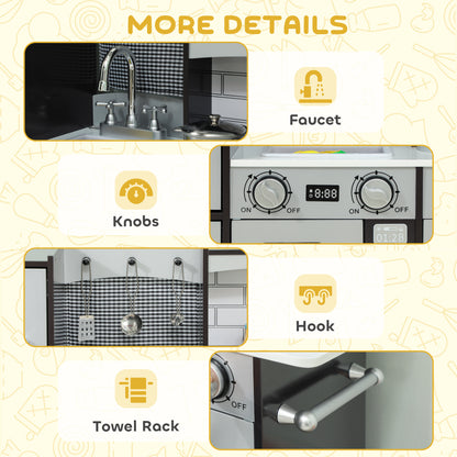 Kids play kitchen with accessories and sounds