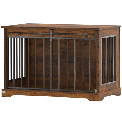 Dog Crate Furniture Sliding Barn Door 100 cm
