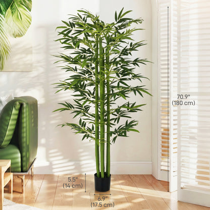 Artificial Bamboo Tree in Pot — Green