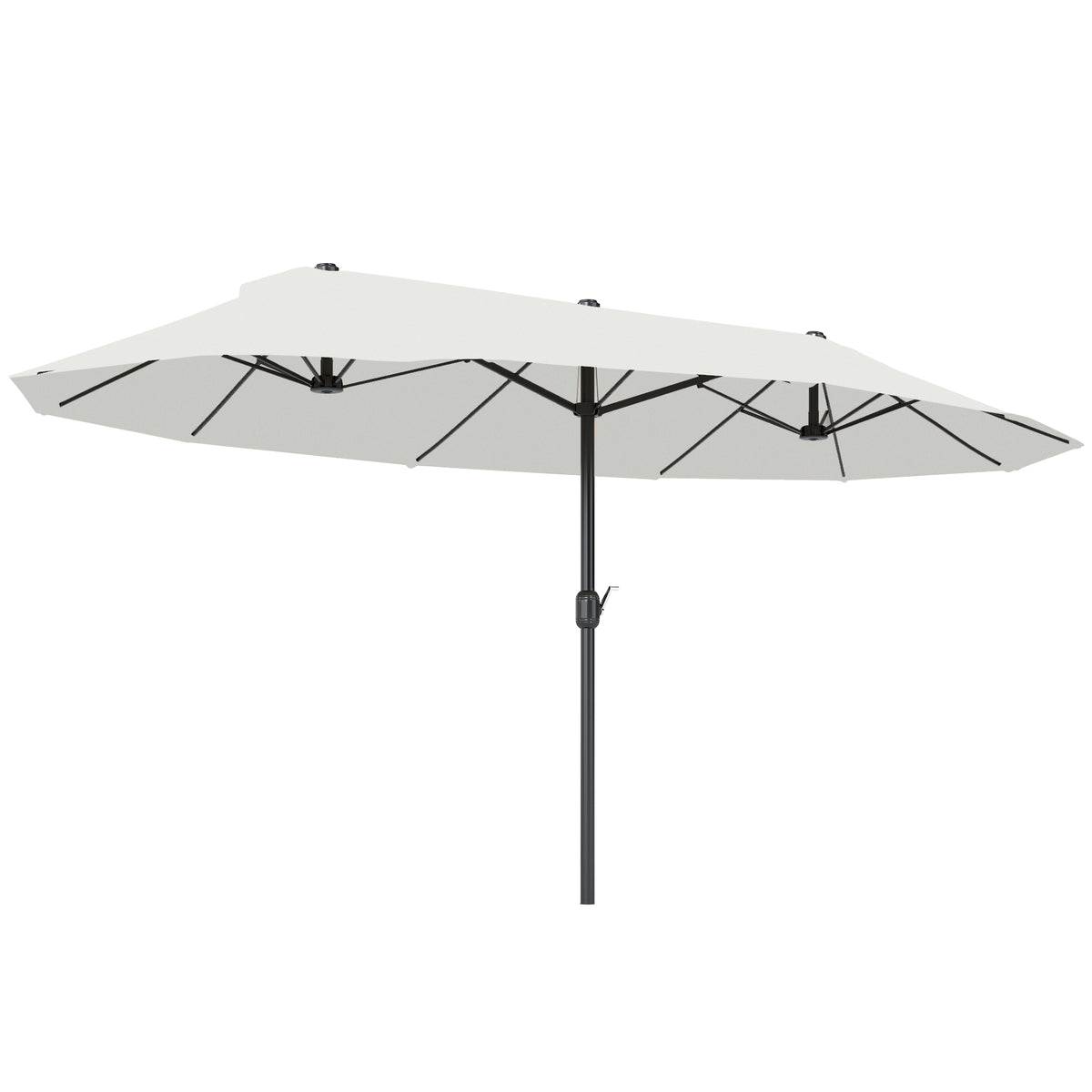 Double Canopy Patio Umbrella with Crank — 457 cm