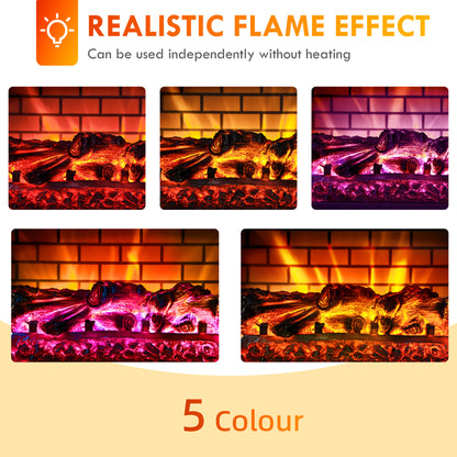 Chimenea eléctrica infrarroja con llamas 3D realistas de 1500 W