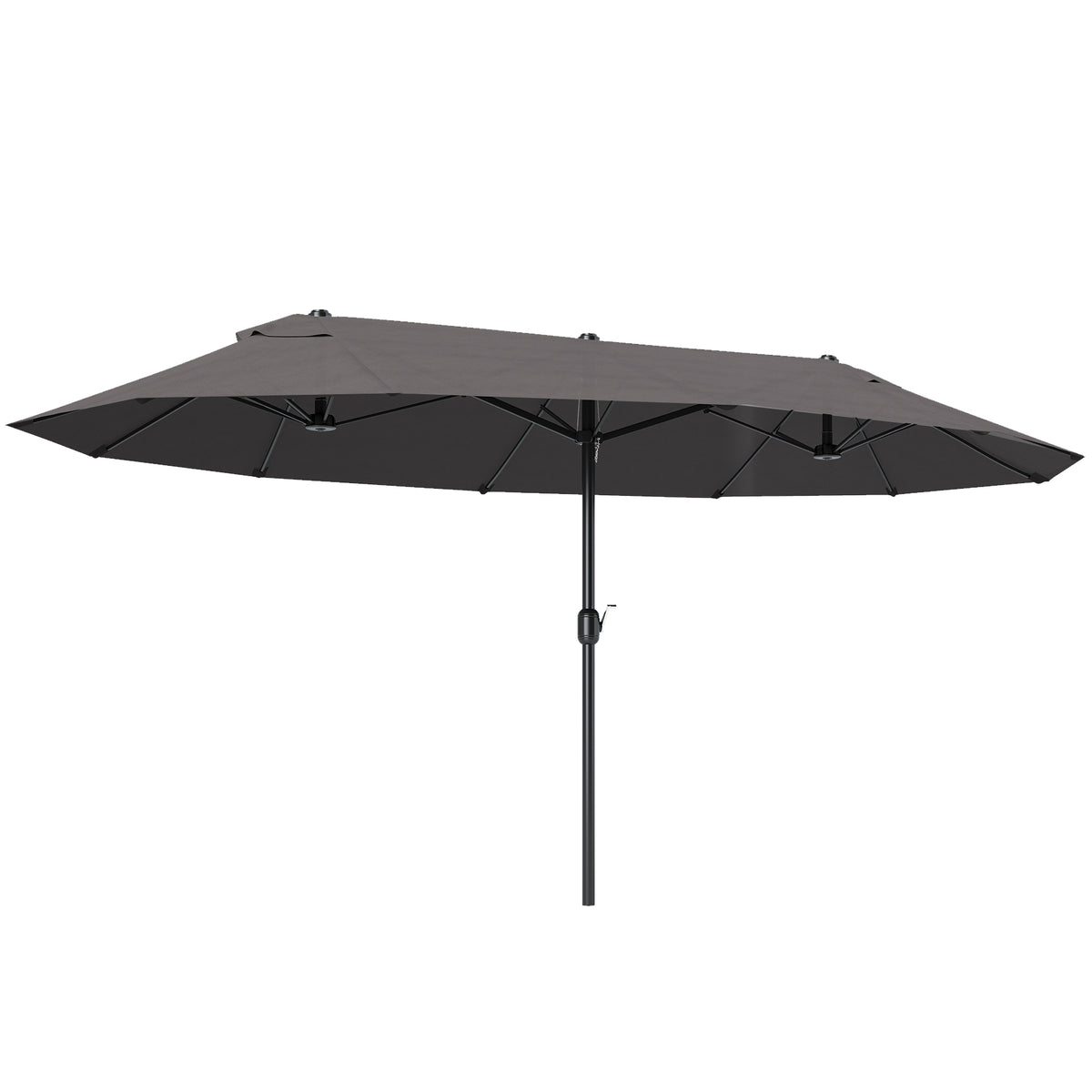 Double Canopy Patio Umbrella with Crank — 457 cm