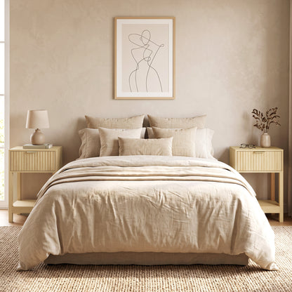 Modern nightstand with drawer — Set of 2