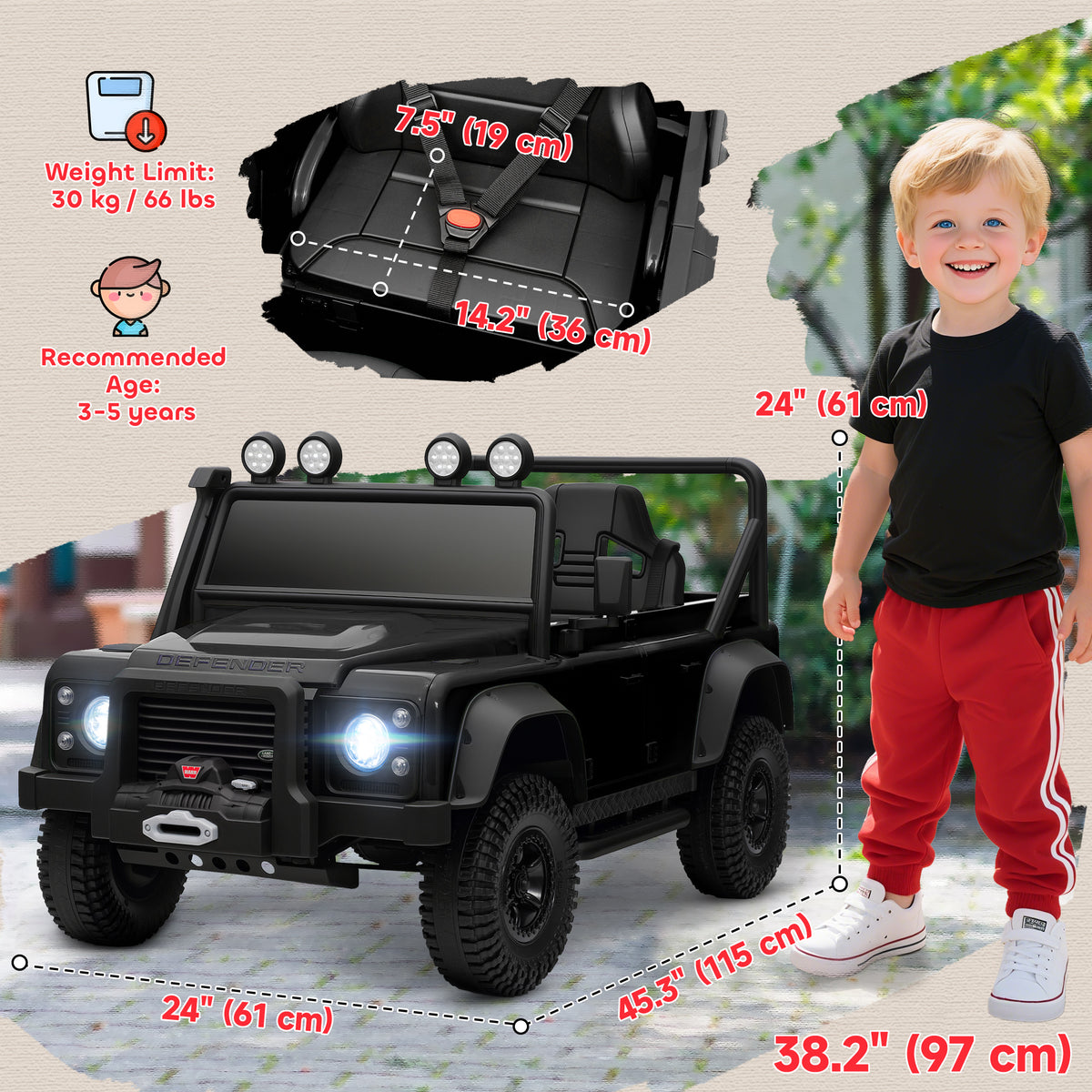 Coche eléctrico a control remoto para niños