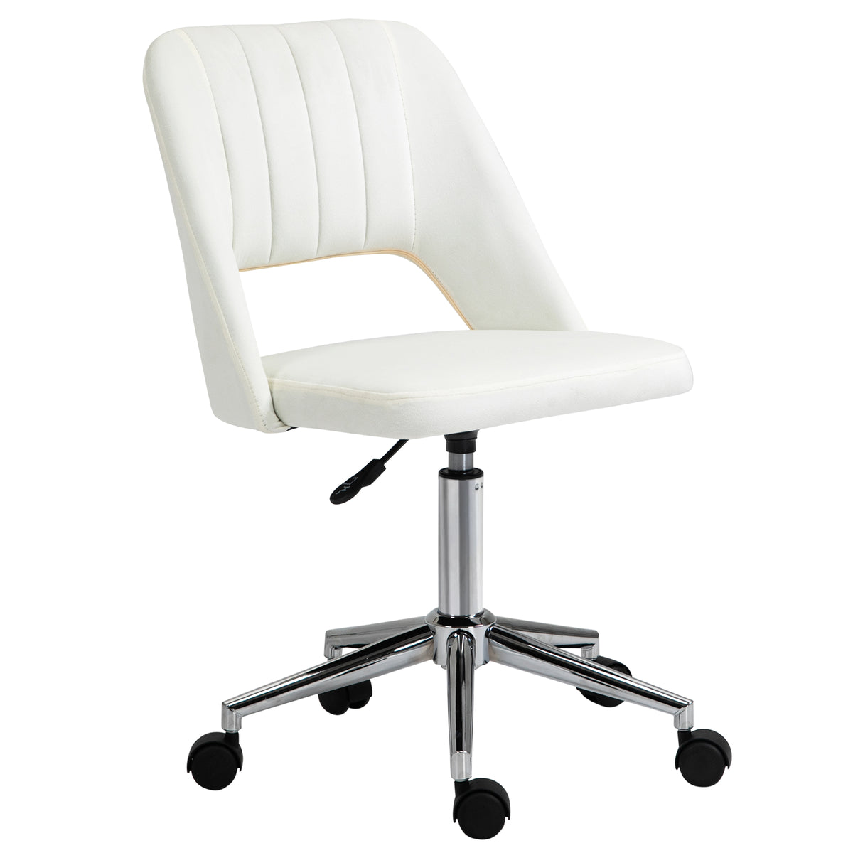 Silla de oficina giratoria de terciopelo con respaldo de concha