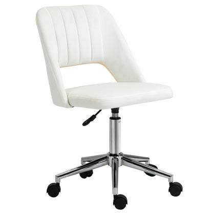 Silla de oficina giratoria de terciopelo con respaldo de concha