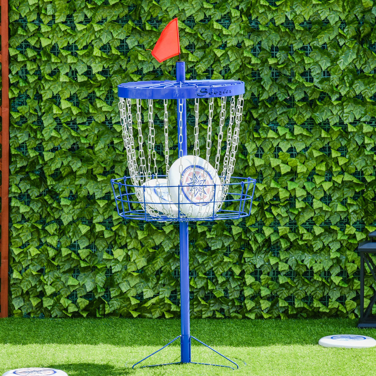Portable Disc Golf Basket 24-Chain with Carry Bag