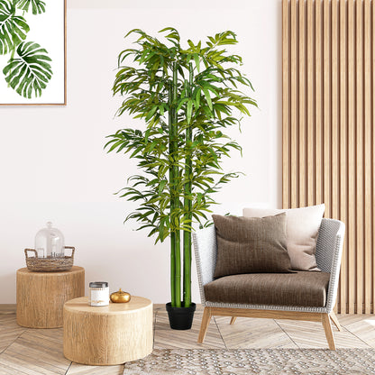 Artificial Bamboo Tree in Pot — Green