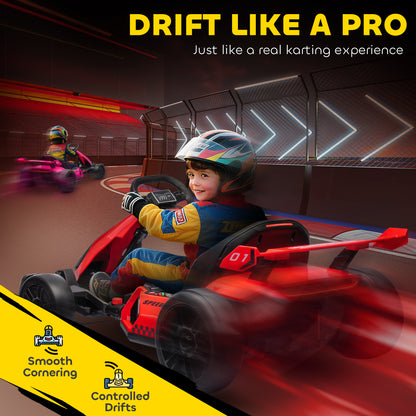 Electric Go Kart 24V Kids with Adjustable Seat