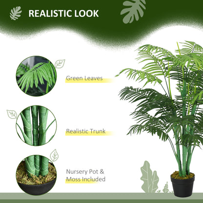 Realistic Artificial Palm Tree in Pot — Green