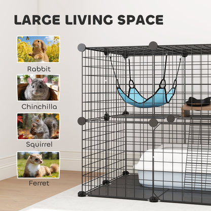 2-Tier Modular Cat Cage Enclosure