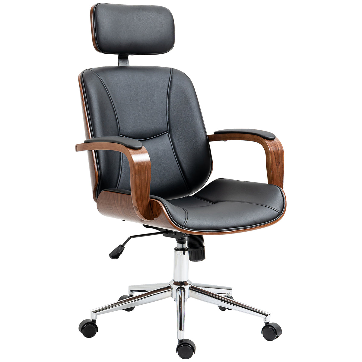 Silla de oficina ergonómica de cuero sintético