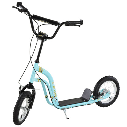 Kids Kick Scooter with Dual Brakes and Inflatable Wheels