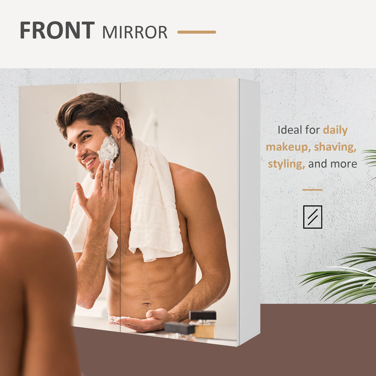Wall mounted mirrored medicine cabinet