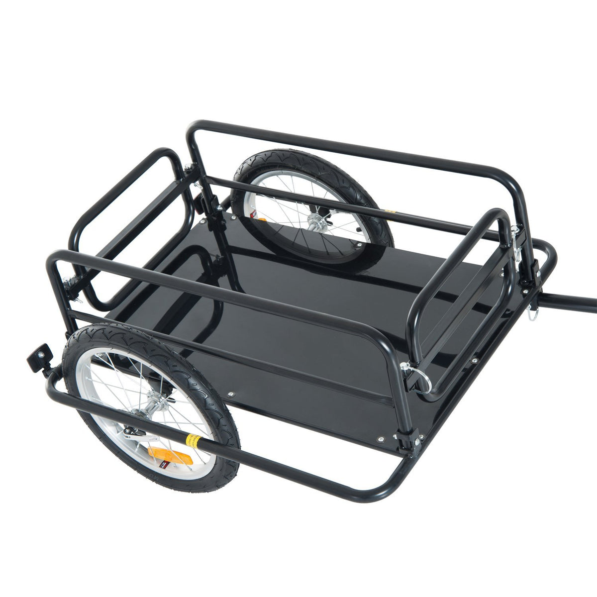 Remolque plegable para bicicleta de carga, acero robusto