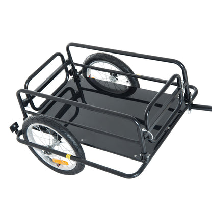 Remolque plegable para bicicleta de carga, acero robusto