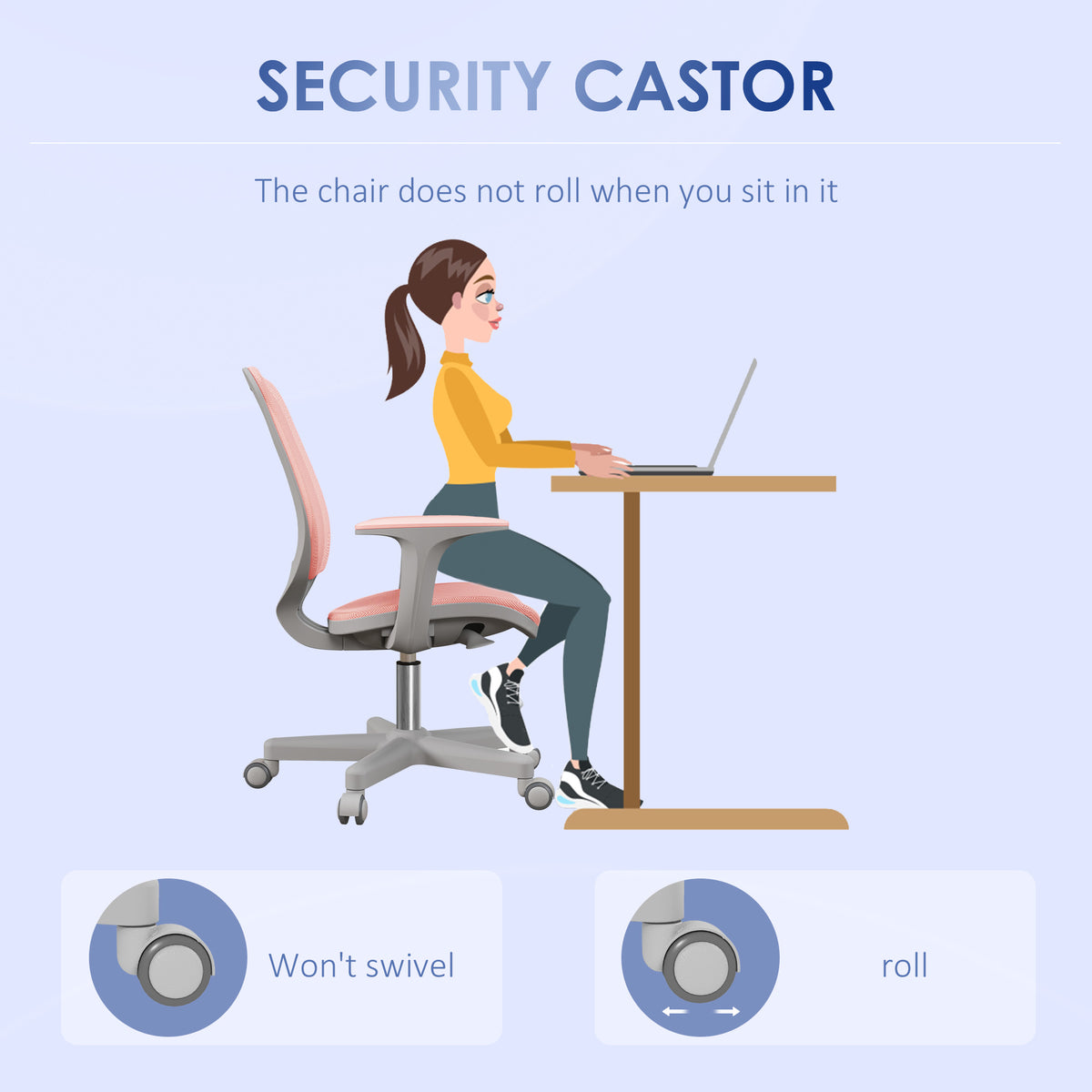 Ergonomic Task Chair with Mesh Back and Armrests