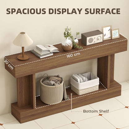Vintage Console Table with Storage Shelf 160 cm