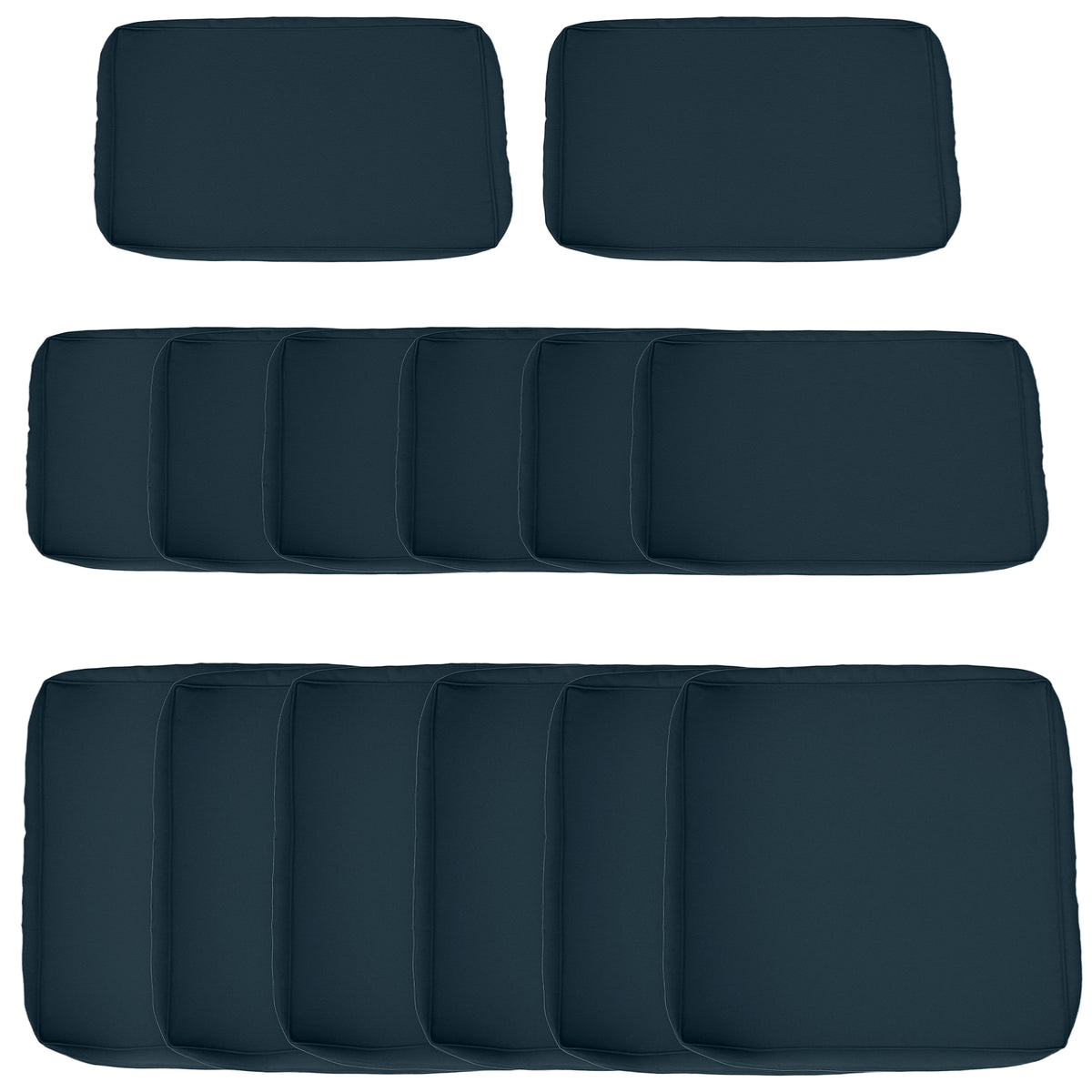 Patio cushion covers set 14 pieces polyester